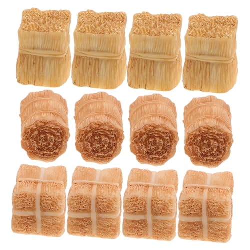 KOMBIUDA 12 Stück Mikrolandschaftsdekoration Mini gefälscht Kleinkinder Puppe Dekorationen weihnachtsdekoration sandtisch selber Machen simuliert schmücken Ballendekoration Harz Khaki von KOMBIUDA