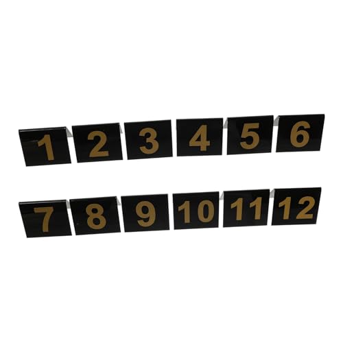 KOMBIUDA 12 Stück Nummernschild Party Dekorationen Halloween Party Requisiten Halloween Party Zubehör Partybedarf Halloween Tatortzelte Halloween-Tatortdekorationen Acryl Black von KOMBIUDA