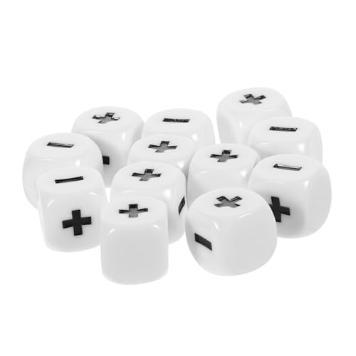 KOMBIUDA 12 Stück Partyzubehör Würfelspiele Multiplikationsspiel Seltsame Lustige Puzzle Aktivitäten Im Klassenzimmer Mathe-Spiel Lernen Doppelt Zehn Weiß Acryl von KOMBIUDA