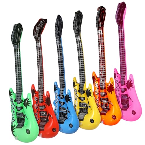 KOMBIUDA 12 Stück Simuliertes Musikinstrument Kindergitarre Aufblasbare Gitarre Gitarrenkinder Sprengen Gitarrenstütze Für Kostüm E-Gitarren-Requisite Gefälschte Gitarre PVC KOMBIUDA 12 Stück Simuliertes Musikinstrument Kindergitarre Aufblasbare Gitarre Gitarrenkinder Sprengen Gitarrenstütze Für Kostüm E-Gitarren-Requisite Gefälschte Gitarre PVC von KOMBIUDA