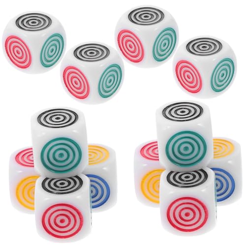 KOMBIUDA 12 Stück Teiliges Bunter Acrylspielwürfel für Lernspiele Interaktive Lernwürfel für Schule und Familienaktivitäten Fördert Farben und Kognitive Fähigkeiten von KOMBIUDA