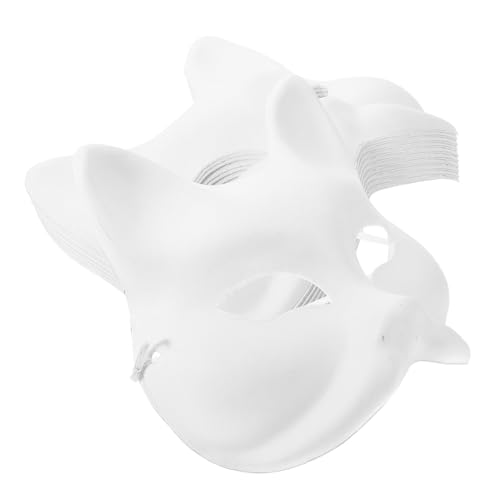 KOMBIUDA 12 Stück Teiliges DIY Papierspülmasken Fuchs Halbmaske zum Bemalen Leichte Japanische Tiermaske für Halloween Karneval Maskerade und Kreative Bastelparty KOMBIUDA 12 Stück Teiliges DIY Papierspülmasken Fuchs Halbmaske zum Bemalen Leichte Japanische Tiermaske für Halloween Karneval Maskerade und Kreative Bastelparty von KOMBIUDA
