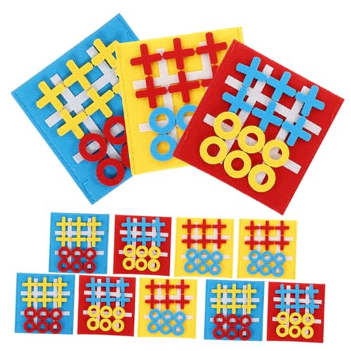 KOMBIUDA 12 Stück Teiliges Mini Toe Spielset aus Filz Buntes Tragbares Brettspiel für Fördert Kognitive Entwicklung und Strategisches Partyspiel und Lernspielzeug von KOMBIUDA