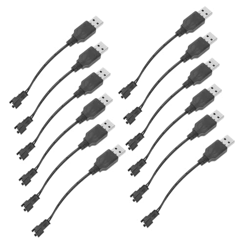 KOMBIUDA 12 Stück Teiliges USB-ladekabel Kurzes USB-c Ladeadapterkabel für Rc Auto Elektrowerkzeug Ladegerät Kompatibel mit Bubble Machine und Elektrischen Spielzeugen KOMBIUDA 12 Stück Teiliges USB-ladekabel Kurzes USB-c Ladeadapterkabel für Rc Auto Elektrowerkzeug Ladegerät Kompatibel mit Bubble Machine und Elektrischen Spielzeugen von KOMBIUDA
