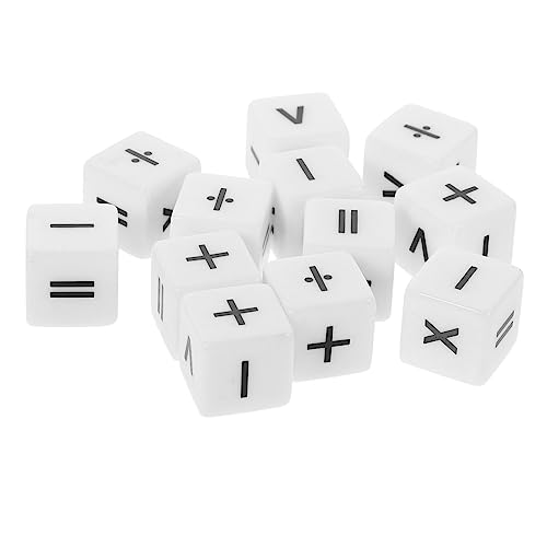 KOMBIUDA 12 Stück spielsachen für intelligenzspielzeug Pädagogisches Board gamees Lernspielzeug Mathe-Lehrwürfel Standard-Spielwürfel Partyspielwürfel Würfelzählspiel Acryl von KOMBIUDA