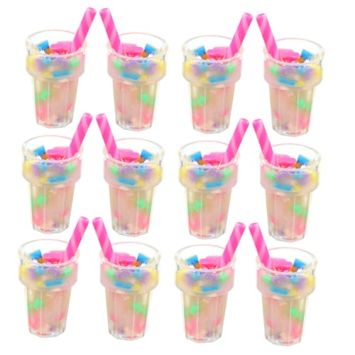 KOMBIUDA 12 Stücke Mini Mini Küche Zubehör Simulation Kleine Milch Tee Harz Miniatur KOMBIUDA 12 Stücke Mini Mini Küche Zubehör Simulation Kleine Milch Tee Harz Miniatur von KOMBIUDA