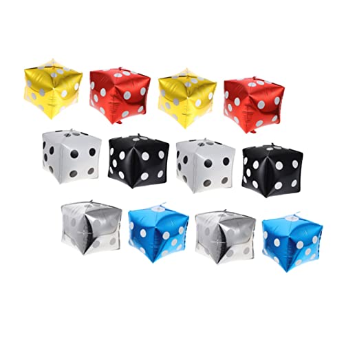 KOMBIUDA Würfel Würfel Aluminium Folie Ballons 12 Stücke Anzug Poker Ballon Dekorationen Für Thema Party KOMBIUDA Würfel Würfel Aluminium Folie Ballons 12 Stücke Anzug Poker Ballon Dekorationen Für Thema Party von KOMBIUDA