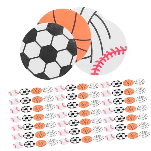 KOMBIUDA 120 Stück Blasen-fußball-Aufkleber Kugelaufkleber Zum Selbermachen Ball-Mottoparty-Aufkleber Aufkleber Für Ball-Mottoparty DIY Sportball-Aufkleber Selbstklebende Kugelaufkleber Eva von KOMBIUDA