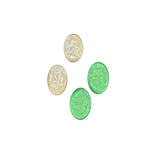 KOMBIUDA 120 Stück Irland-festivalmünzen Plastik-Kleeblatt-spielzeugmünzen Rundes Spielgeld Spielzeug Spielrequisiten Füllmaterial Für Beuteltaschen St Patrick's Day-partygeschenk von KOMBIUDA