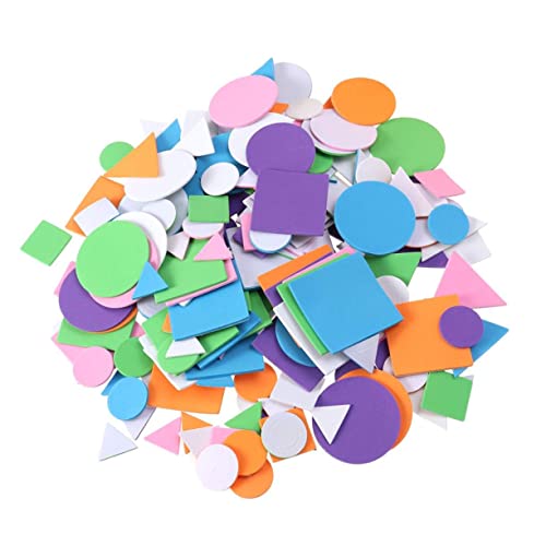 KOMBIUDA 1250 Stück, 5er-Pack Schwamm Aufkleber Klebeband Bastelset DIY Schwammaufkleber Aufkleber Mit Geometrischer Form Farbenfroher Aufkleber von KOMBIUDA