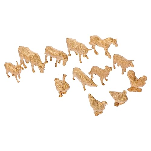 KOMBIUDA 12St Tiermodell kinderspielzeug weihnachsgeschenke Kindergeburtstagsgeschenke Children Toys Bauernhoftierfigur Bauernhoffiguren Tierfiguren PVC Golden KOMBIUDA 12St Tiermodell kinderspielzeug weihnachsgeschenke Kindergeburtstagsgeschenke Children Toys Bauernhoftierfigur Bauernhoffiguren Tierfiguren PVC Golden von KOMBIUDA