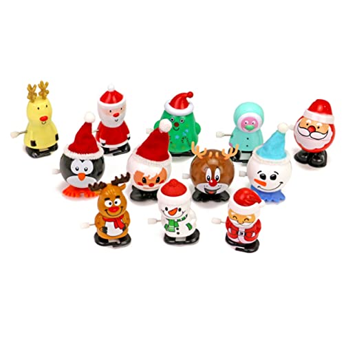 KOMBIUDA 12pcs Weihnachtsmann Schneemann Hirsch Wind-up Spielzeug Weihnachten Lieferungen Weihnachten Wind-up Spielzeug Set von KOMBIUDA