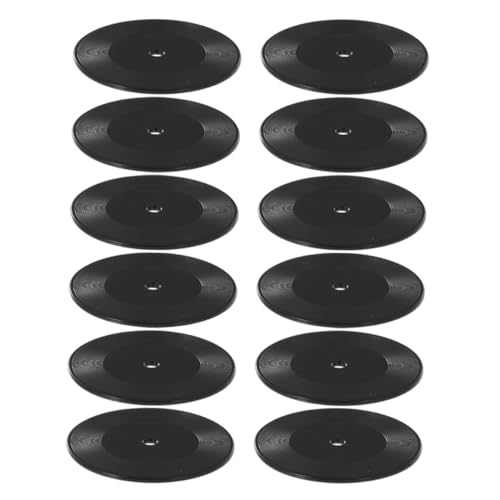 KOMBIUDA 12 Stück Miniatur-schallplatten Für Puppenhäuser Realistische Mini-schallplatten Für DIY-puppenhaus-küchenzubehör Miniatur-zubehör 1980ern von KOMBIUDA