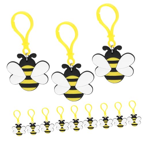 KOMBIUDA 12st Biene Schlüsselanhänger Bienen-party-dekoration Bienenparty Begünstigt Geschenke Hummel-schlüsselanhänger Biene Schmuck Partyzubehör Zum Pvc Tier Fräulein Kleines Geschenk von KOMBIUDA
