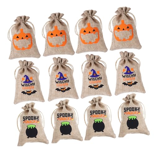 KOMBIUDA 12er-Pack Halloween-Kürbisbeutel leichte Süßigkeitenverpackungsbeutel mit Kordelzug für Partyzubehör Leckereien und Snacks KOMBIUDA 12er-Pack Halloween-Kürbisbeutel leichte Süßigkeitenverpackungsbeutel mit Kordelzug für Partyzubehör Leckereien und Snacks von KOMBIUDA