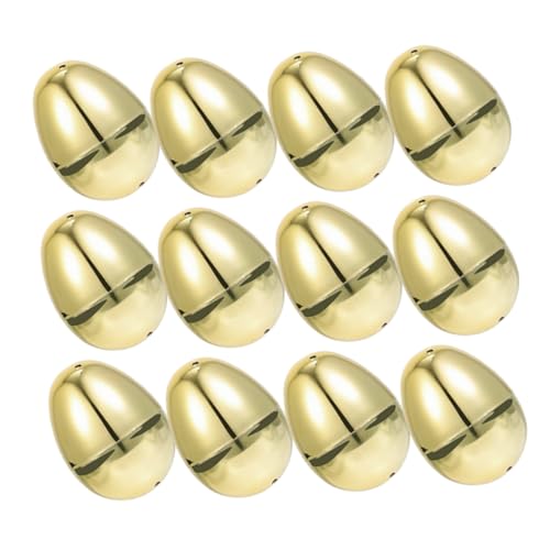 KOMBIUDA Befüllbare Goldene Ostereier Leere Plastik-ostereier Zum Öffnen Für Osterdeko Und Süßigkeitenverstecken Großes Design Als Party-geschenkfüller von KOMBIUDA