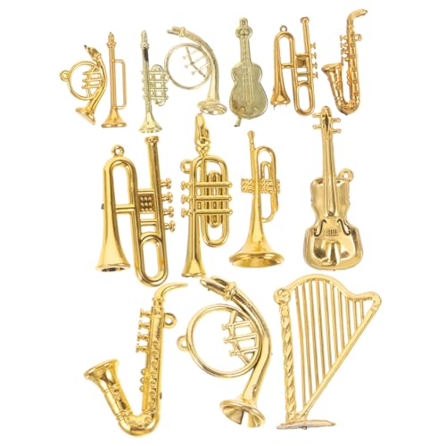 KOMBIUDA Miniatur Musikinstrumente Set DIY Weihnachtsbaumdekoration Mini Musikinstrumente Für Festlichen Schmuck Weihnachtsornamente Für Kreativen Bastelspaß von KOMBIUDA