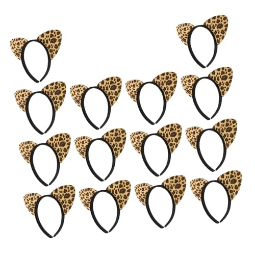 KOMBIUDA 14 Stück Teiliges Leopard Muster Katzenohren Haarreif Bequemes Karneval Stirnband für Erwachsene Niedliches Party Accessoire für Halloween Cosplay Geburtstagsfeier und Maskenball KOMBIUDA 14 Stück Teiliges Leopard Muster Katzenohren Haarreif Bequemes Karneval Stirnband für Erwachsene Niedliches Party Accessoire für Halloween Cosplay Geburtstagsfeier und Maskenball von KOMBIUDA