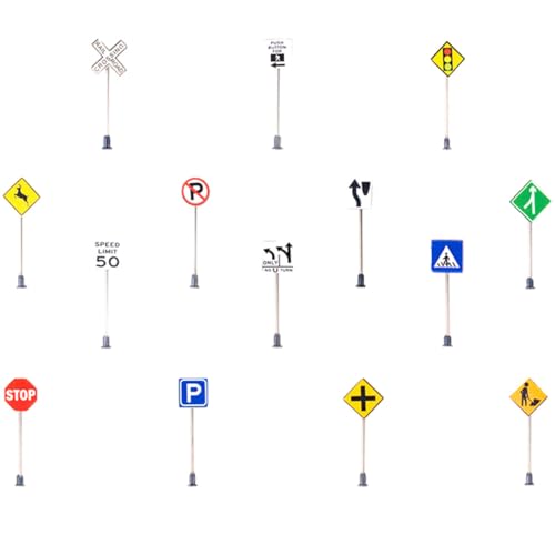 KOMBIUDA 14 Stücke Mini Verkehrs Zeichen Set Simulation Straße Zeichen Für Miniatur Tisch Schule Unterricht KOMBIUDA 14 Stücke Mini Verkehrs Zeichen Set Simulation Straße Zeichen Für Miniatur Tisch Schule Unterricht von KOMBIUDA