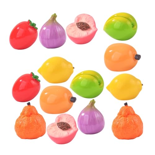 KOMBIUDA Mikrolandschafts-obstornamente Aus Kunstharz Realistisches Künstliches Obst-Set Für Tischdeko Mini-Obst-Dekorationen Für Home-Office-Display von KOMBIUDA