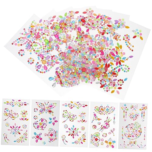 KOMBIUDA 15 STK Dreidimensionaler Diamantaufkleber Planke schräg Fall Gitarre Wok mitgebsel Kindergeburtstag mitgebsel für Kindergeburtstag Strassaufkleber Körper-Make-up-Aufkleber Acryl von KOMBIUDA