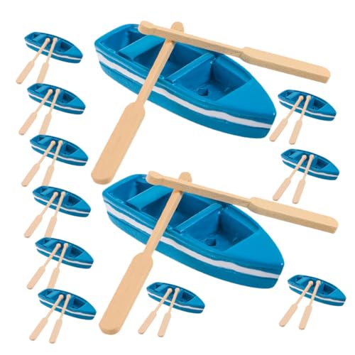 KOMBIUDA 15 Sätze Miniatur ruderboot aus Holz mit Paddeln Realistische Details Robustes Modell für Feengarten Puppenhaus und DIY Landschaftsdekoration KOMBIUDA 15 Sätze Miniatur ruderboot aus Holz mit Paddeln Realistische Details Robustes Modell für Feengarten Puppenhaus und DIY Landschaftsdekoration von KOMBIUDA