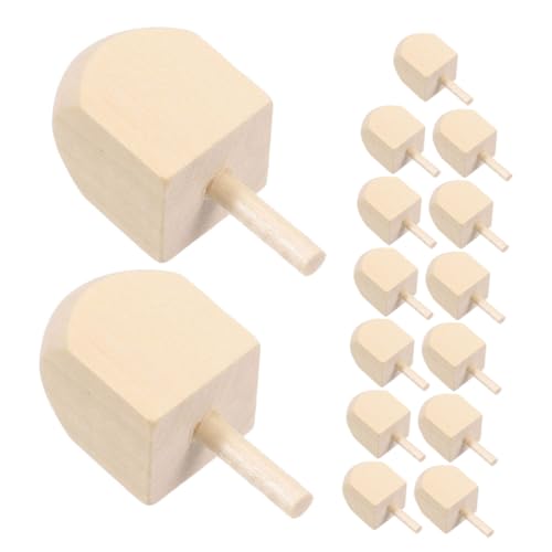 KOMBIUDA 15 Stück Unvollendete Hölzerne Dreidel Zum Selbermachen Für Chanukka Leere Kreisel Für Kinder Und Erwachsene DIY-mal-bastelset 4,15 cm von KOMBIUDA