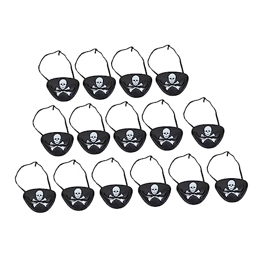 KOMBIUDA 15 Stück Piraten- Flecken Augenabdeckungsdekor Gel Geschwollen Maske Augenklappen Des Piratenkapitäns Piraten-augenklappenabdeckung Lidschatten Kostüm Elastisches Seil von KOMBIUDA