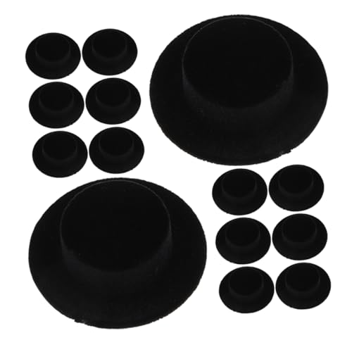KOMBIUDA 15 Stück Teiliges Mini aus Flockiertem Material Langlebige DIY Puppenhüte für Bastelprojekte Weihnachts und Halloween Dekoration Geeignet für Puppen und Kreative Handarbeiten von KOMBIUDA