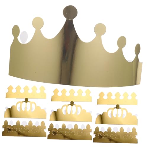 KOMBIUDA 15 Stück Teiliges Papierkronen für Kindergeburtstage Verstellbare Goldene Partyhüte für Karneval und Feiern Kostüm Accessoires für Unvergessliche Fotomomente von KOMBIUDA