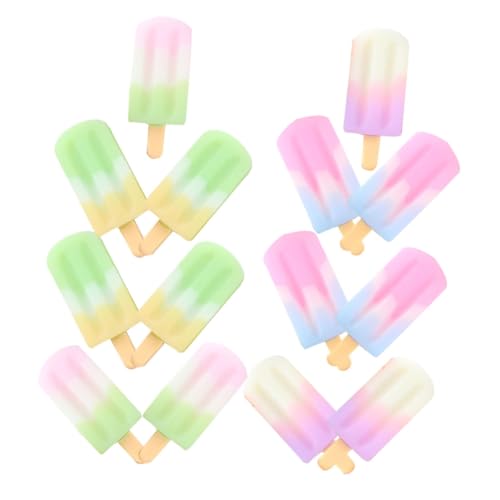 KOMBIUDA Fake Shapes Mini-Dessert-Modell-Set 15-teilig Realistische Eiscreme-Requisiten Für Bastelprojekte Und Dekorative Zwecke von KOMBIUDA