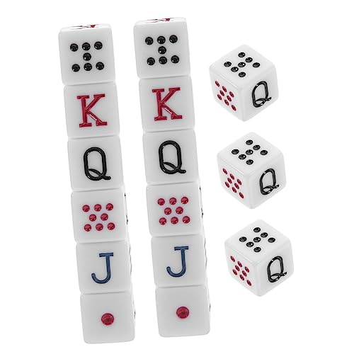 KOMBIUDA 15pcs Liars Dice Liars Poker Wear-resistant Poker Chips Game Dice Props Gaming Dice Poker Dices Birthday Party Games Party Game Props Funny Game Chips Portable Gift Acrylic von KOMBIUDA
