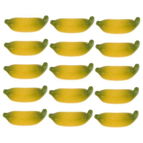 KOMBIUDA 15st Simulierte Banane Bananen-Ornamente Puppenhaus-Simulation Mini-Banane Basteln Mit Bananen Aus Harz Kleines Bananendekor Mini-harzfrucht Gefälschte Minifrucht Plastik von KOMBIUDA