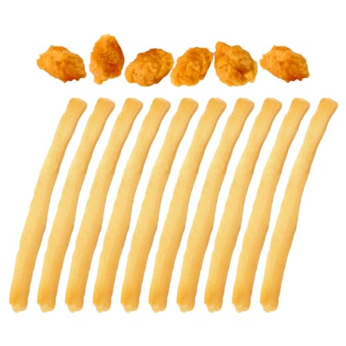 KOMBIUDA 16 STK Pommes-Modell Gefälschte Spielnahrung Lebensmittelsimulation Pommes Frites Künstliche Pommes Frites Falsches Huhn Gefälschte Pommes Frites Realistisches Essen PVC Khaki KOMBIUDA 16 STK Pommes-Modell Gefälschte Spielnahrung Lebensmittelsimulation Pommes Frites Künstliche Pommes Frites Falsches Huhn Gefälschte Pommes Frites Realistisches Essen PVC Khaki von KOMBIUDA