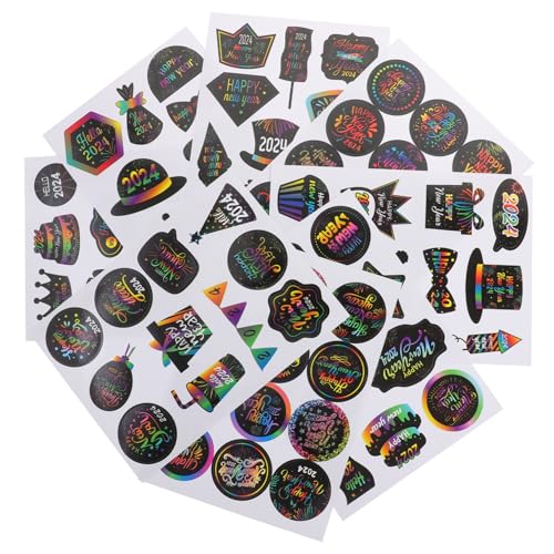 KOMBIUDA 16stücke Neujahr Aufkleber Journaling Sticker Für Scrapbooking Geburtstagsfeiern Und Fotoalben Dekorative Decals Für Kalender Und Tagebuchgestaltung von KOMBIUDA