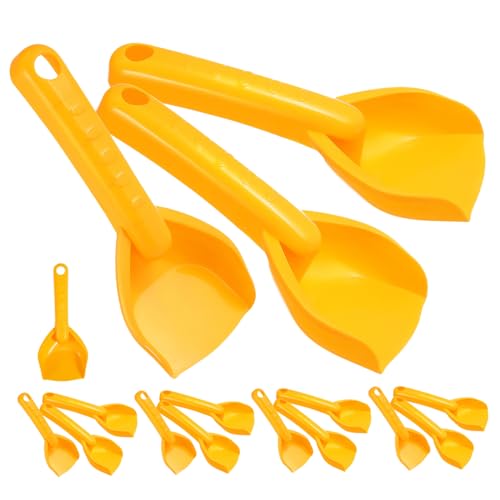 KOMBIUDA 16 Stück Teiliges Mini Sandspielzeug Kunststoff Schaufeln Leicht Hygienisch für Strand Garten Sandkasten Kreatives Robustes Outdoor Werkzeug Orange von KOMBIUDA