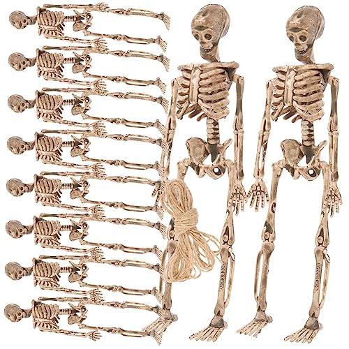 KOMBIUDA 16st Stilvolles Skelett Gruselige Skelettfiguren Halloween-Skelett-dekor Mini-Skelett Aus Kunststoff Geisterhaus-Skelett-dekor Mini-Skelett-Requisite Plastik Kunsthandwerk Mode von KOMBIUDA