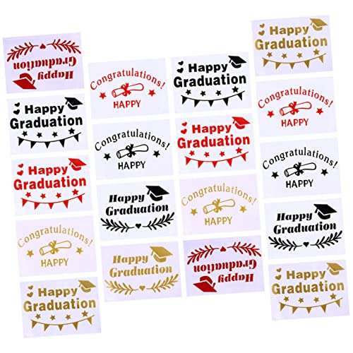 KOMBIUDA 18 Blatt Pop-Ball-Aufkleber Luftballons Party Grad Junggesellin Pastell Blau Absolventendekorationen College-Abschlussdekorationen Ballon-Aufkleber DIY-Abschluss-Ballonaufkleber von KOMBIUDA