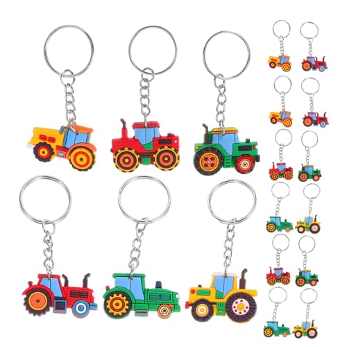 KOMBIUDA 18 Schlüsselanhänger Anhänger Western Partyzubehör Bauernhof Partygeschenk Traktor Party Party Foto Requisite Schlüsselanhänger Für Ingenieurfahrzeuge Bauernhof von KOMBIUDA