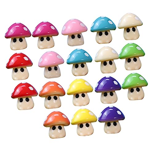 KOMBIUDA 18 Stück Kunstharz Pilz Puppenhaus Pilze Pilz Rasen Ornament Pilz Ornament Kleine Pilz Skulptur Pilz Komplex Pilz Plüsch Pilz Gartendekor Pflanze von KOMBIUDA