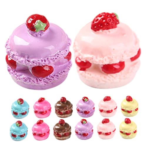 KOMBIUDA 18-teiliges Kuchenmodell Aus Kunstharz Mini Für Puppenhaus Miniatur-Dessert Für Küchenszene Realistisches Spielzeug-Lebensmittel Für Miniaturszene Kunstdessert Für Puppenhausküche von KOMBIUDA