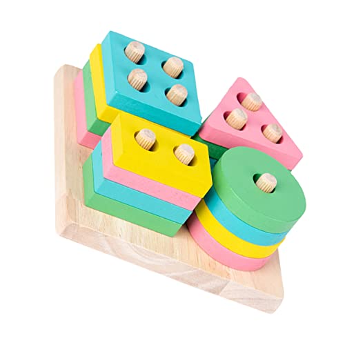 KOMBIUDA 1Satz Holz Geometrischen Stapelspielzeug Teiliges Lernspielzeug Kinderintelligenz und Hand Augen Koordination für Kreative Spielstunden mit Eltern KOMBIUDA 1Satz Holz Geometrischen Stapelspielzeug Teiliges Lernspielzeug Kinderintelligenz und Hand Augen Koordination für Kreative Spielstunden mit Eltern von KOMBIUDA