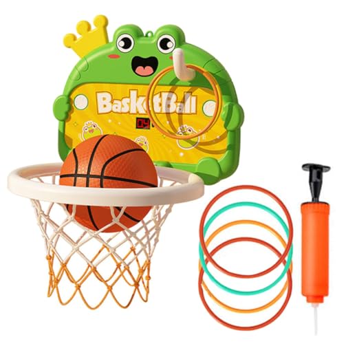 KOMBIUDA Basketballkorb-Set Für Kinder Indoor-basketballrahmen Mit Wandhalterung Basketballspielspielzeug Mit Cartoon-Motiven von KOMBIUDA