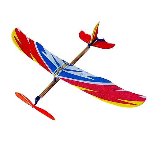 KOMBIUDA Spielzeug-Flugzeug-Set Zum Zusammenbauen Mit Gummibandantrieb Für Kinder Handgefertigt Aus Kunststoff Und Eva von KOMBIUDA