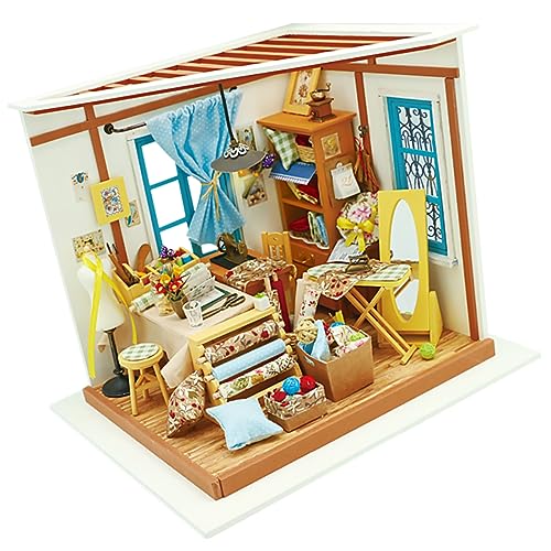 KOMBIUDA 1Stk kreatives DIY-Hausspielzeug handgefertigtes Montage-heimwerkerhaus Spielzeuge Modelle Hausmodell selber Bauen hölzernes Miniaturhausmodell Haushalt Spielzeugzimmer Geschenk von KOMBIUDA