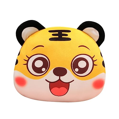 KOMBIUDA 1Stk Tiger Kissen kinderkopfkissen kopfkissen Plüsch-Tigerkissen Sofakissen lesekissen Sofa Auflage schlafendes Umarmungskissen Tierumarmungskissen Daunen Baumwolle Yellow von KOMBIUDA