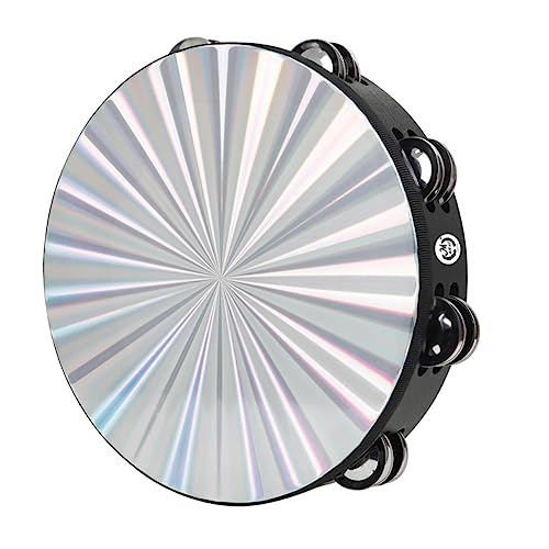 KOMBIUDA 1Stück Holzpercussion Glockentrommel Handtrommel mit Reihigen Schellen Ergonomisch für Erwachsene Musikalisches für Parties und Unterricht von KOMBIUDA