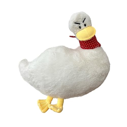 KOMBIUDA 1stk Entenpuppe Puppe Dekokissen Kuscheltier Gefüllte Puppe Plüschspielzeug Kissen Werfen Stofftier Puppenschmuck Weiß Plüschige Oberfläche von KOMBIUDA