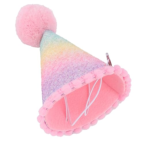 KOMBIUDA 1stk Geburtstagshut Hüte Bommel-geburtstagsmütze Kindergeburtstagsmützen Kindermütze Selber Machen Geburtstag Hut Dekor Geburtstagskappe Meerjungfrau Papier Baby Glitzertuch von KOMBIUDA