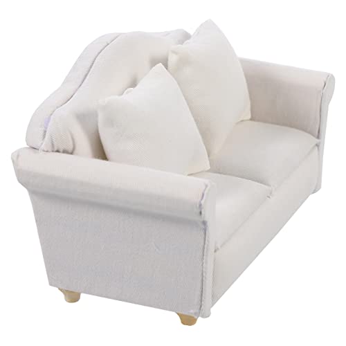 KOMBIUDA 1pc Mini Sofa Modell Realistische Weiß Stoff Mini Landschaft Sofa Für Und Puppe KOMBIUDA 1pc Mini Sofa Modell Realistische Weiß Stoff Mini Landschaft Sofa Für Und Puppe von KOMBIUDA